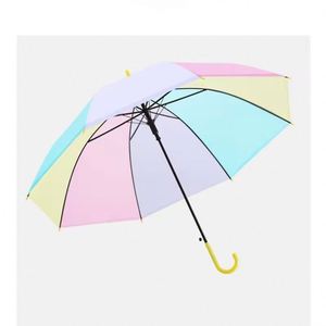 Paraguas Transparente Totalmente Automático con Mango Largo, Logotipo, Material EVA, 97 cm de Diámetro Abierto, Diseño con Combinación de Colores para Adultos - Product Image 1