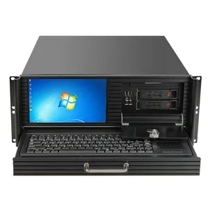 産業用PCATXコンピューターケースLCDディスプレイサーバーシャーシ付き4Uサーバーケースホットスワップベイ付き4u