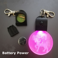 Lampe acrylique RGB de forme personnalisée, 7 couleurs, paillettes, porte-clés en acrylique transparent, logo DIY, mini lumière LED 3D, porte-clés lumineux pour cadeau