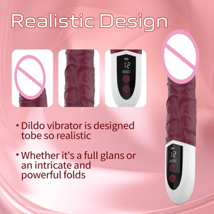 Mainan seks tongkat Vibrator Dildo tampilan LED, mainan masturbasi vagina realistis, Vibrator Dildo untuk pria wanita, stimulasi Anal - Product Image 2