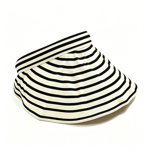 Custom Striped Empty Top Sun Visor <b>Hat</b> Unisex Casual Sports Outdoor UV Protection Wide Brim Beach Cap OEM ODM - Product Image 3