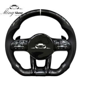 El volante deportivo de fibra de carbono de etiqueta roja es adecuado para Mercedes-Benz <span class=keywords><strong>ACSE</strong></span> Clase G GLA GLK GLC GLB ML CLA GL CLS SLC GT - Product Image 3