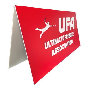 Panneaux de séparation d'entraînement pour terrain de football en plein air, personnalisés, imprimés recto-verso, panneau d'affichage debout de type Toblerone - Product Image 4