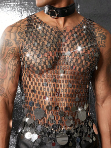 Chaleco de playa Sexy para <span class=keywords><strong>hombre</strong></span> de nueva fuente transfronteriza en el extranjero W25431 <span class=keywords><strong>ropa</strong></span> de rendimiento <span class=keywords><strong>AliExpress</strong></span> para mantener colgante de cuentas de red de pesca - Product Image 5