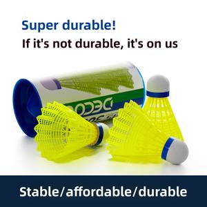 Volants de <span class=keywords><strong>badminton</strong></span> professionnels en nylon véritable pour adultes, super durables, double liège, pour compétitions et tournois en extérieur - Product Image 3