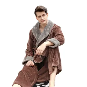Variety of Materials Bathrobe Products Customized Soft Material Bathrobe Men's Gown Wholesale Luxury Bathrobe
