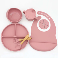 Hot 20 pièces Silicone ventouse bébé assiette ensemble d'alimentation or jante en plastique salade enfants vaisselle en céramique vaisselle-bébé bavoir inclus