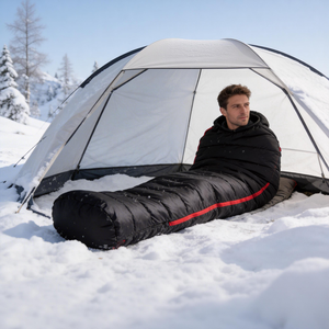 <span class=keywords><strong>Sac</strong></span> <span class=keywords><strong>de</strong></span> <span class=keywords><strong>couchage</strong></span> pour maman avec motif rayé, <span class=keywords><strong>ultra</strong></span> léger, chaud, imperméable, pour le camping d'hiver, la randonnée, le trekking, les conditions météorologiques extrêmes - Product Image 2