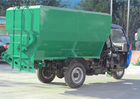 Nouveau Tricycle Diesel 5m³ pour l'épandage d'aliments pour bétail, Chariot de décharge d'aliments pour vaches, Composants essentiels pour l'élevage, Vente directe usine