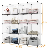 Étagère à livres en plastique personnalisable, organisateur de rangement à 9 cubes avec portes, bibliothèque, étagère de présentation