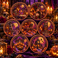Pièce de monnaie artisanale en cuivre pur 999, 1 oz, cadeau d'Halloween personnalisé, impression UV 3D en relief, objet de collection commémoratif, coffret cadeau