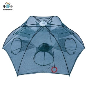 Nouveau filet de pêche pliable et portable en forme de parapluie pour eau douce, épais, pour attraper les écrevisses et crevettes, piège-cage en <span class=keywords><strong>maille</strong></span> - Product Image 1