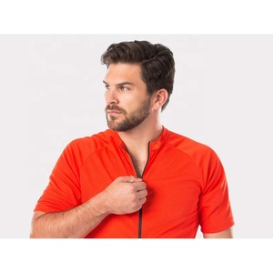 Men's Cycling Bike Jersey Short Sleeve High Collar Slim Fit with <b>3</b> Rear Pockets Full Zipper Breathable Quick Dry PIHA SPORTS - Product Image 3
