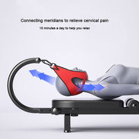 Appareil de traction vertébrale domestique réglable en acier, banc d'entraînement cervical et lombaire avec extension des jambes