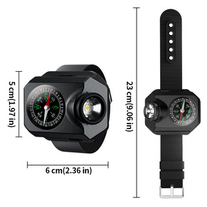 Outdoor Camping Wrist Compass Light With <b>Led</b> <b>Flashlight</b> For Hiking Climbing Survival - Product Image 1