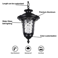 Lanterne suspendue d'extérieur de style européen moderne, nouveau design vintage, luminaire suspendu de jardin