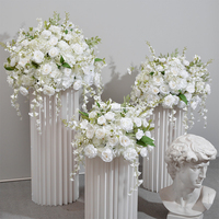 EG-FB-WH16 Witte Kunstbloemenbol Decoratieve Bloembol voor Kerkbruiloft Ornament Fotografische Achtergrond Feest Evenement