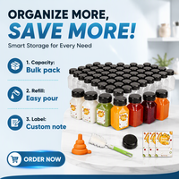 Bouteilles de jus en plastique transparentes réutilisables de 4 oz, en stock local aux États-Unis, pour jus de fruits