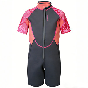 Combinaison de plongée en néoprène 3 mm pour filles, manches courtes, col haut, anti-UV, pour la natation, le surf et la plongée - Product Image 4
