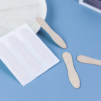 Vente chaude Bâtonnets de sucettes glacées personnalisés en bois enveloppés de papier, bâtonnets de cuillère à glace avec enveloppe en papier