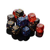 Dés carrés en acrylique à 6 faces avec coins arrondis pour casino