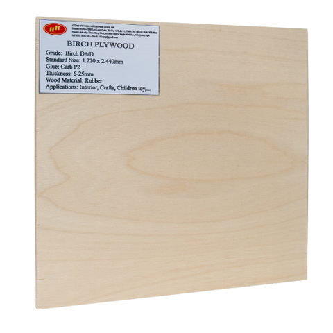 Vietnam Manufacturer's DD Grade Birch Plywood Best Quality Reusable Eco-Friendly Material for Living Room Bedroom School