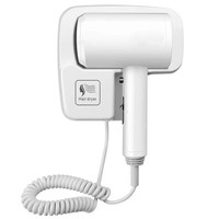Sèche-cheveux professionnel mural en plastique à moteur DC 1200W, 110 000 tr/min, 3 vitesses, séchage rapide, portable, avec protection contre la surchauffe