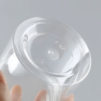 Pot d'emballage rond en plastique transparent pour chocolats, bonbons, biscuits et snacks, avec couvercle, mignon et hermétique, très populaire sur Instagram