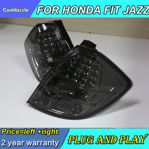 ไฟท้ายรถยนต์ LED สำหรับ Honda Fit Jazz,ไฟท้ายสีดำทั้งหมดไฟติดด้านหลังไฟสัญญาณสำหรับรถยนต์รุ่น <span class=keywords><strong>Hatchback</strong></span> 2009ปี2010 - Product Image 4
