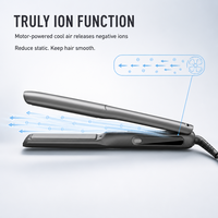 Lisseur ionique professionnel avec diffusion de parfum, coiffage en une seule passe, chauffe rapide PTC, 230 ° C, Affichage LED, 100-240V