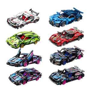 Nouveautés Lele Brother : Véhicule de course miniature en briques à assembler, modèle 1:18, pour décoration intérieure - Product Image 1