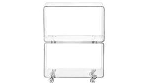 <span class=keywords><strong>Chariot</strong></span> de meuble en acrylique transparent, <span class=keywords><strong>chariot</strong></span> à 3 niveaux, à usage domestique ou en bar - Product Image 3