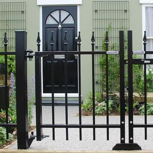 Valla de hierro forjado galvanizada y con recubrimiento en polvo de seguridad resistente, valla de acero superior con lanza - Product Image 5