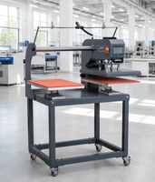 Presse à chaud pneumatique semi-automatique à double plateau 16x20 pouces |   Machine de transfert thermique DTF à sublimation à libération automatique 220V