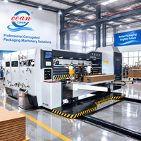 Machine d'impression et de découpe flexographique entièrement automatique haute vitesse pour boîtes en carton ondulé multicolores
