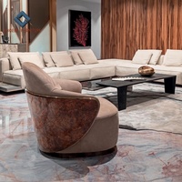 Base en acier inoxydable de luxe salon moderne canapés chaises conception d'ensemble de meubles