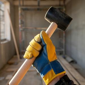 Martillo de goma de alta resistencia Sunsbuild con mango de nogal macizo, antideslizante, que no deja marcas, cara suave, para bricolaje, OEM, construcción y automoción - Product Image 5