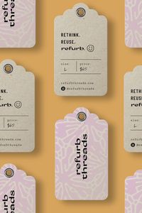 Luxury Custom Logo Clothing Tags, Swing Tags, Hang Tags with <b>Strings</b>, Dedicated Paper Hanging Tags for <b>T</b>-shirts and Jackets - Product Image 3
