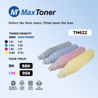 Cartouche de toner compatible MaxToner Premium TN-622 TN622 pour Konica Minolta Bizhub PRESS C1085 C1100 AccurioPress C6085 C6100