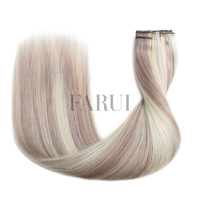 Extensions à clipser 100% cheveux humains vierges vietnamiens double épaisseur, lot de 8 pièces, vente en gros pour salons P8/613
