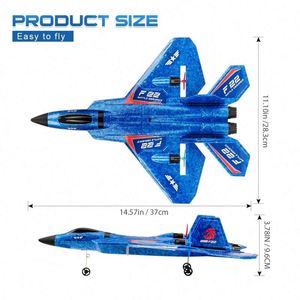 Avion télécommandé F22 Stunt Amphibious à aile fixe en mousse, planeur, chasseur, hélicoptère ultraléger, avions RC - Product Image 6