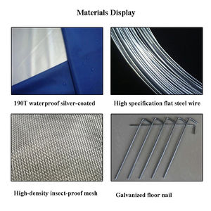 Carpa de Playa para 2-3 Personas, Apertura Automática Rápida, Protección UV50+, Portátil, Ultraligera, con Toldo Extendido, para Campamento y Excursiones al Aire Libre - Product Image 5