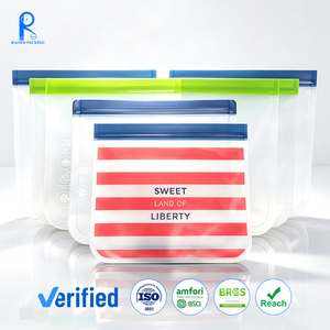 Sac de congélation en PEVA givré sans BPA, imprimé sur mesure, étanche, refermable, emballage alimentaire, pochette à fermeture éclair, sac de stockage alimentaire réutilisable - Product Image 1