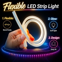 Mini bande LED néon 6x6mm, découpe libre, silicone flexible, 12V 24V, ETL BIS CE RoHS, éclairage linéaire pour armoire, éclairage pour étagère