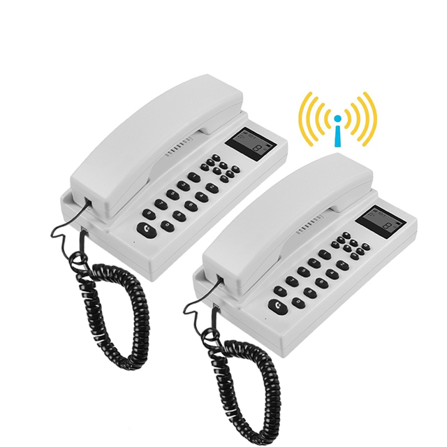 433MHz Secure Handsets Extendable 999 Indoor Unit Wireless Audio Intercom System Telephone for Warehouse Office Home