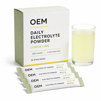 Fabricant de poudre d'électrolytes en marque blanche, supplément d'hydratation personnalisé avec électrolytes pour le sport et l'entraînement, en sachets individuels