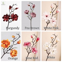 Nouvelle fleur artificielle de magnolia de style chinois de 70 cm pour la décoration de la table à manger à la maison et des centres commerciaux, fleur en EVA blanche, nouvelle arrivée