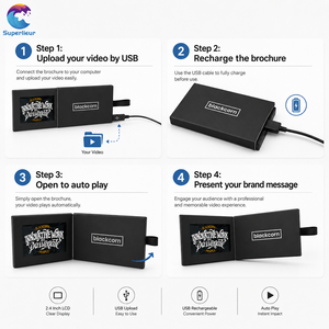Superlieur Carte de visite vidéo parlante professionnelle innovante avec écran LCD de 2,4 pouces pour une première impression parfaite - Product Image 3