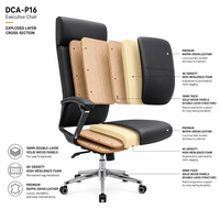 Chaise de bureau de direction à dossier haut en cuir, chaise pivotante en cuir Nappa, 4 positions d'inclinaison, chaise de direction pour bureau
