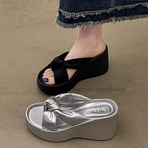 Summer New Fashion All-match Thick-soled Sandals Comfortable Platform Bottom Transparent Leg-showing Long - Product Image 1